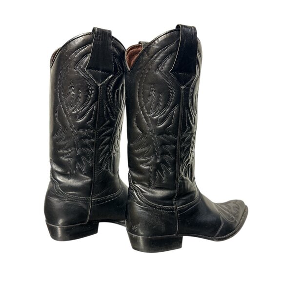 Vintage GUESS by George Marciano Black Cowboy Boots sz 5 1/2 - Picture 7 of 12